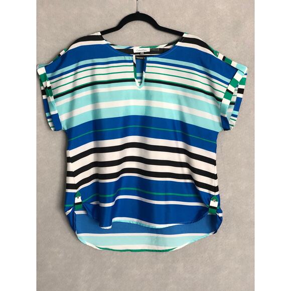 Calvin Klein Women's XL Stripe Blouse Top - Picture 1 of 7